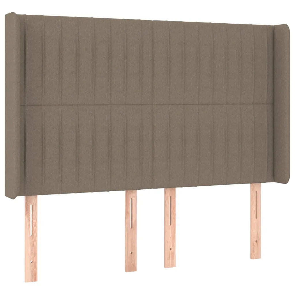 Letto a Molle con Materasso e LED Tortora 140x200 cm in Tessuto 3138481