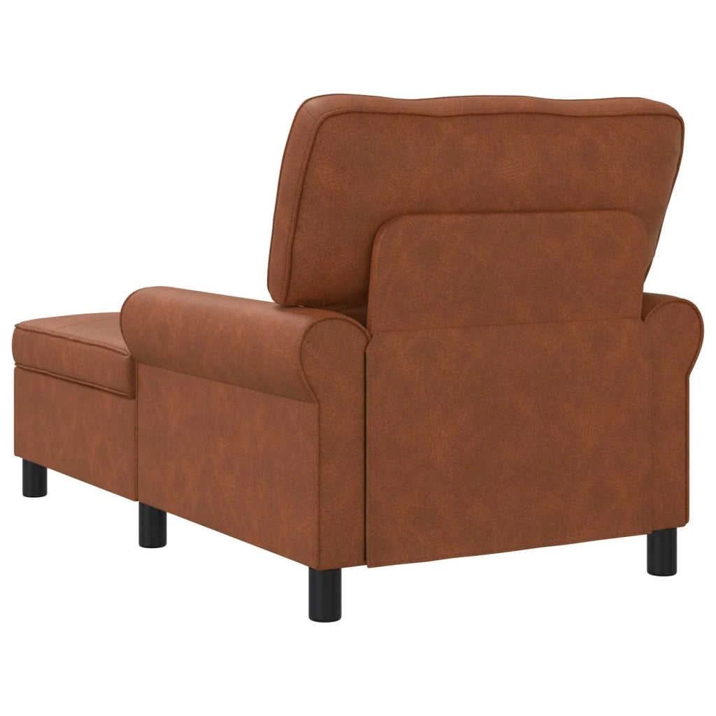 Chaise Lounge | Sedia a Sdraio Marrone 91 x 157 x 91 cm Pelle Sintetica CFW2200500