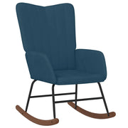 Sedia a Dondolo Blu in Velluto cod mxl 45154