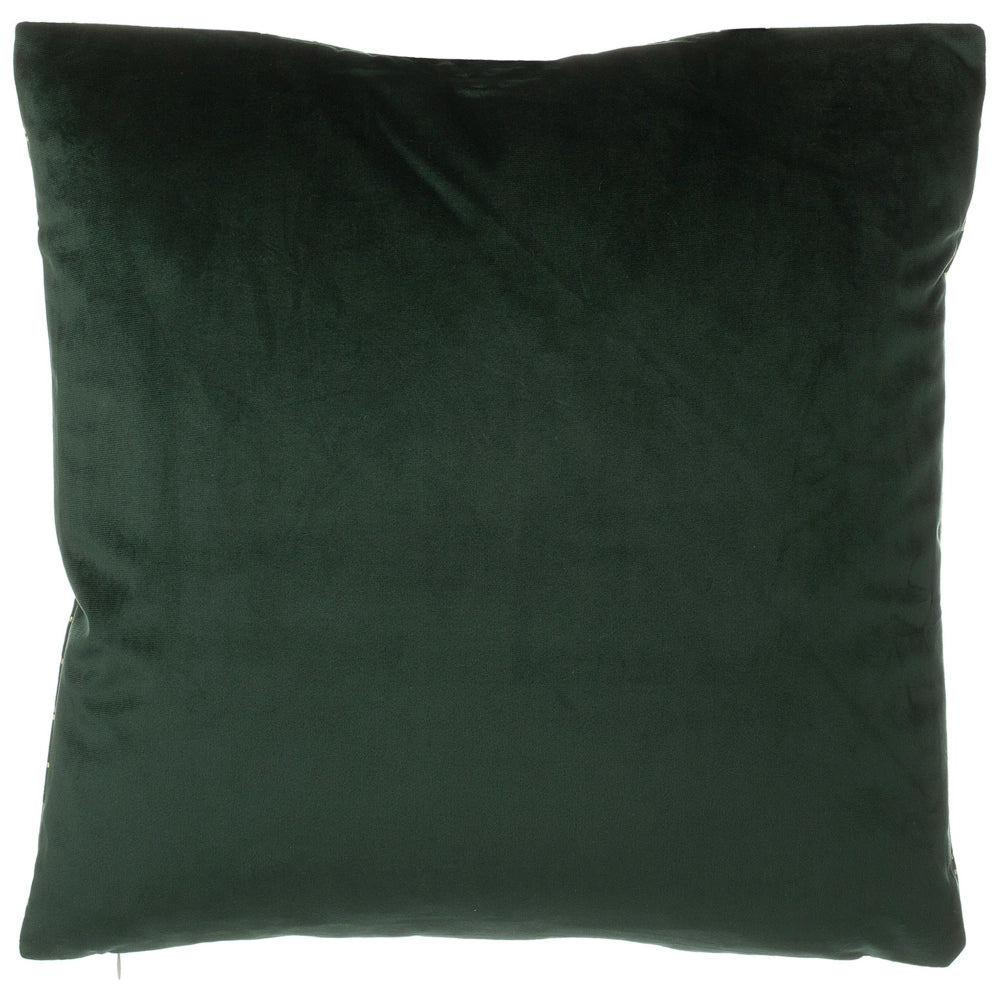 Set di 2 cuscini Decorativo Velluto Verde Motivo Cubo 45 x 45 cm Stampa Geometrica Lamina Moderno Glamour Decor Accessori