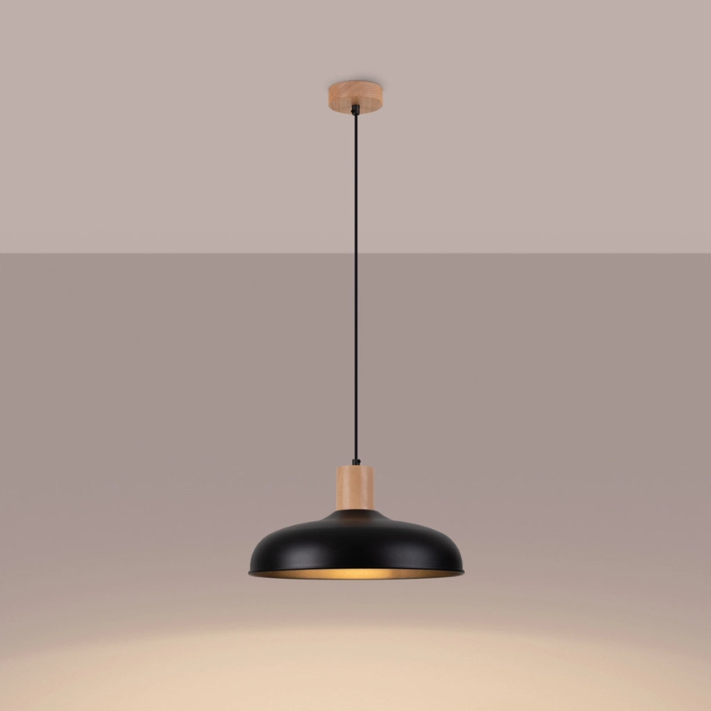 Lampada a sospensione INDY Peach Puff Dome in acciaio bianco opaco 38 cm 15 W LED