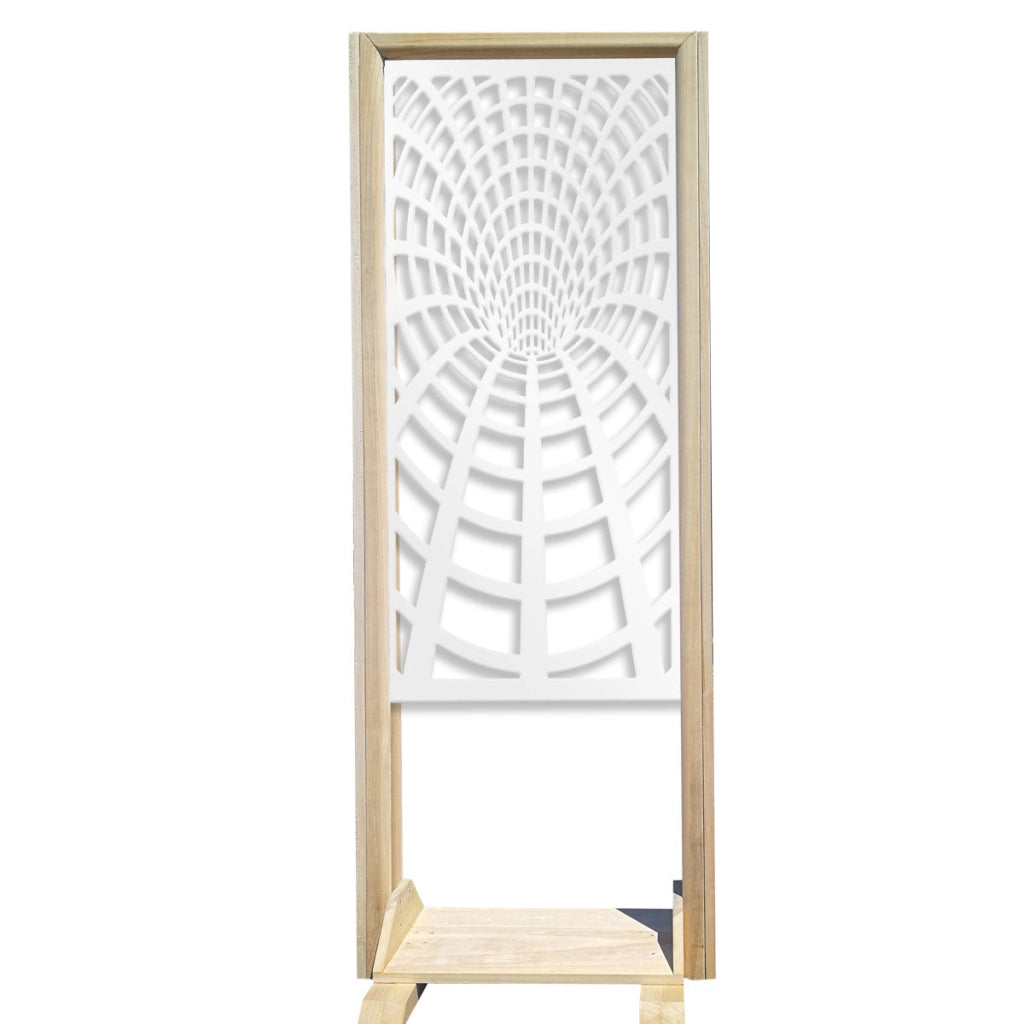 BLACK HOLE - Separè - Paravento modulabile - 70x190cm - in Legno e PVC Colore: bianco