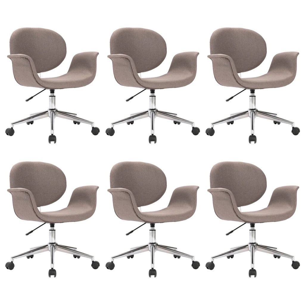 Sedie da Pranzo Girevoli 6 pz Grigio Talpa in Tessuto 3054871