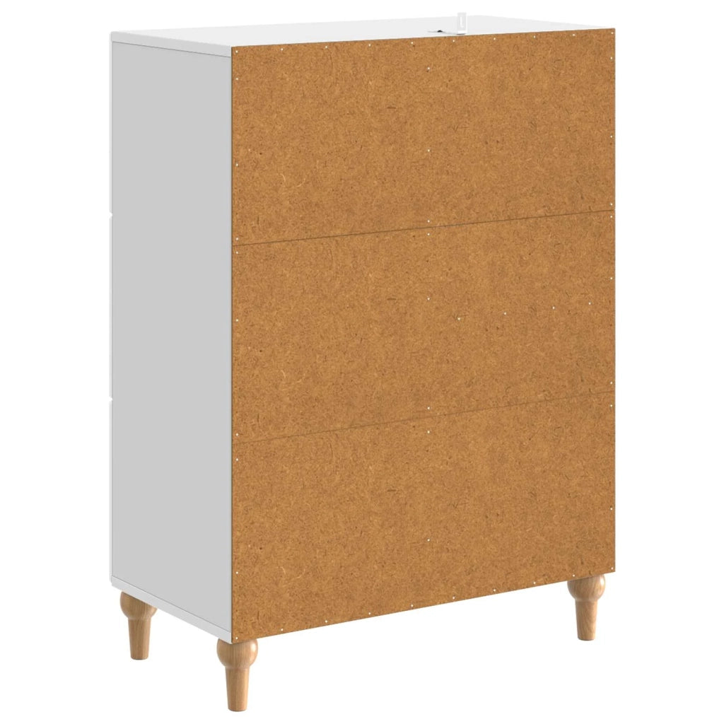 Credenza Bianco Lucido 66 x 34,5 x 90 cm Legno ingegnerizzato 894169