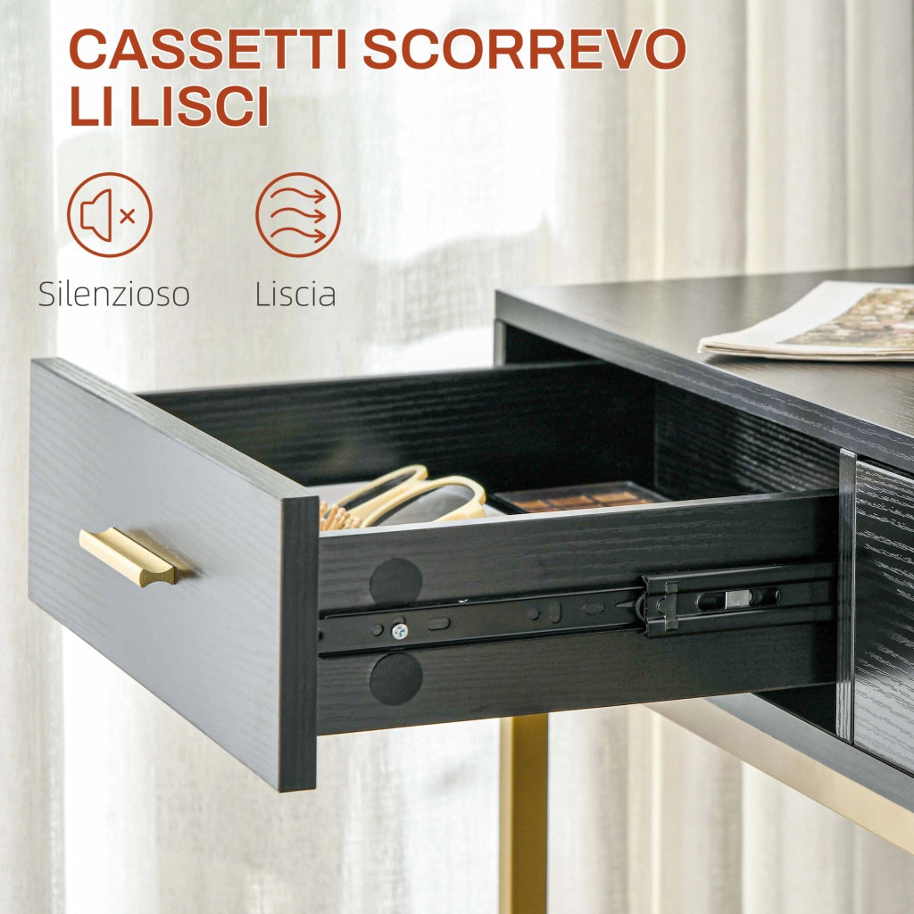 Postazione Trucco con Specchio 10 Lampadine e Sgabello ¨C Zephmum ¨C Nero