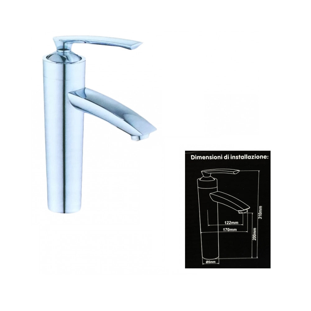 Trade Shop - Miscelatore 52325 Acciaio Bagno Lavabo Lavandino Vasca Monocomando Rubinetteria -