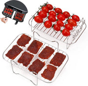 Schiacciante per Frittelle compatibile con Air Fryer Dual Zona AF451UK/AF300UK/AF400UK | Griglia Deidratante a Doppia Zona e Accessori per Air Fryer in Acciaio Inossidabile 304