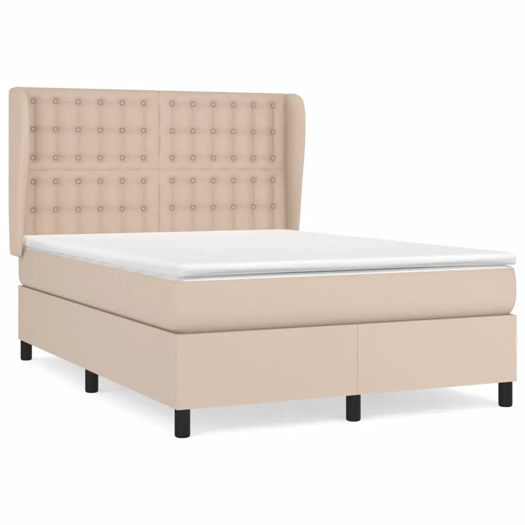 Giroletto a Molle con Materasso Cappuccino 140x190cm Similpellecod mxl 74265