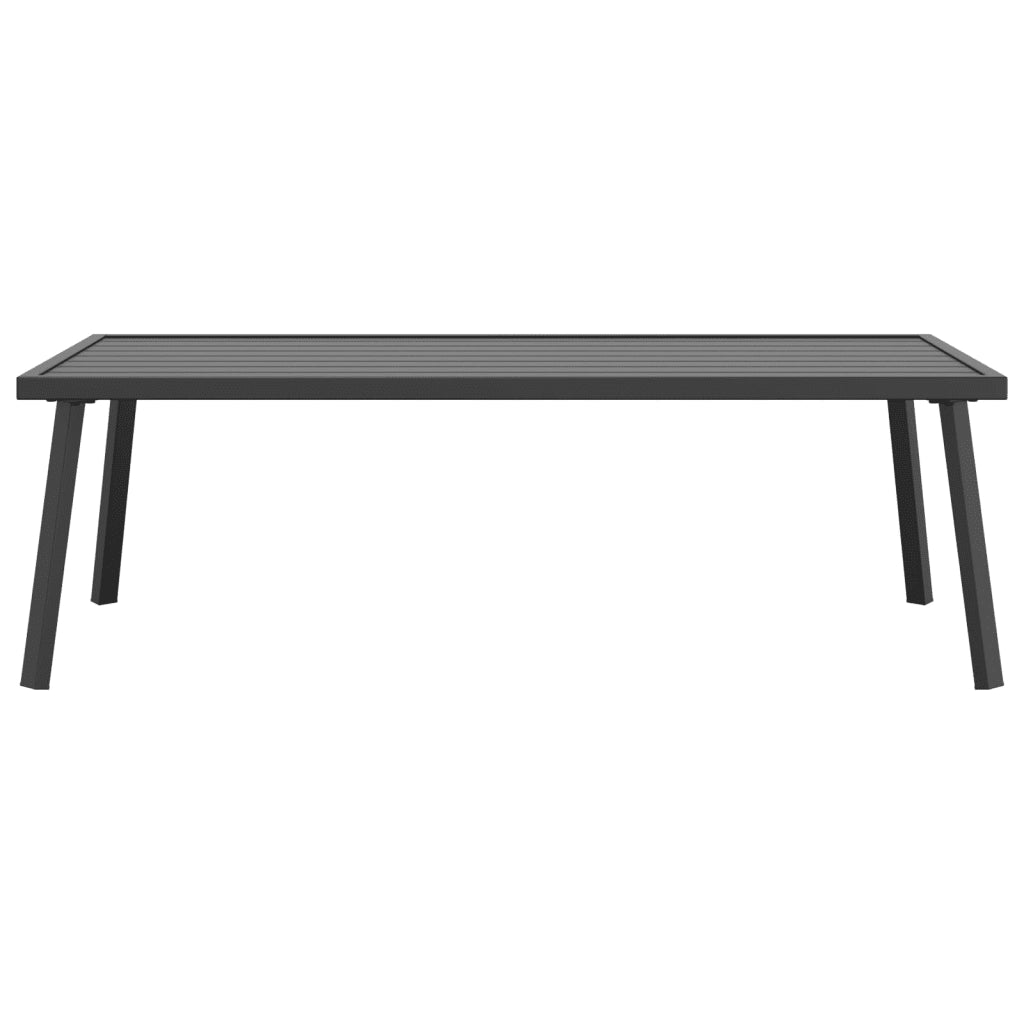 Tavolino da Giardino Antracite 110x55x35 cm Acciaio 362813