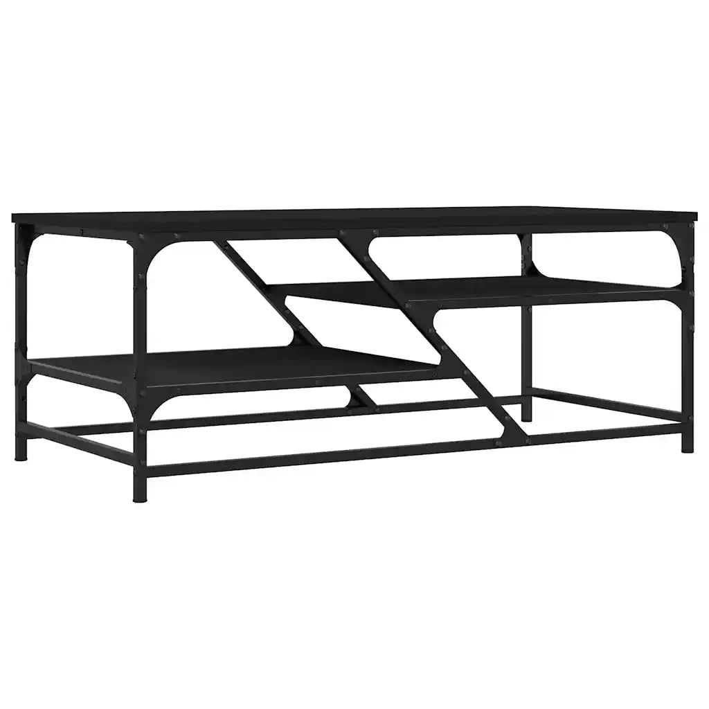 Tavolino da Salotto-Tavolino da soggiorno-Tavolo Nero 100x49x40 cm in Legno Multistrato