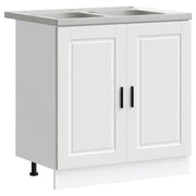Mobiletto per Lavabo | Armadio Lavabo Porto 2 pz Bianco Legno multistrato