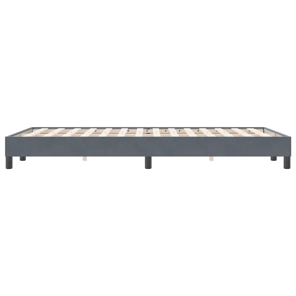 vidaXL Letto a Molle senza Materasso Grigio Scuro 120x220 cm Velluto