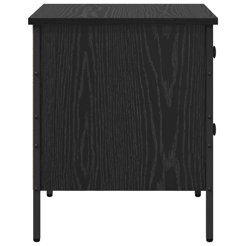 Comodino con cassetto Rovere nero 40 x 42 x 50 cm 871248