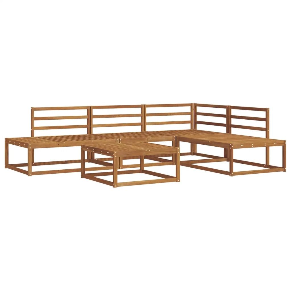 Set di divani da esterno Naturale Legno di Acacia Massello 3368137