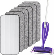 Set di Pads di Microfibra per la Pulizia dei Pavimenti - 6 pezzi per la Pulizia dei Pavimenti in Materiali Duri e in Laminati