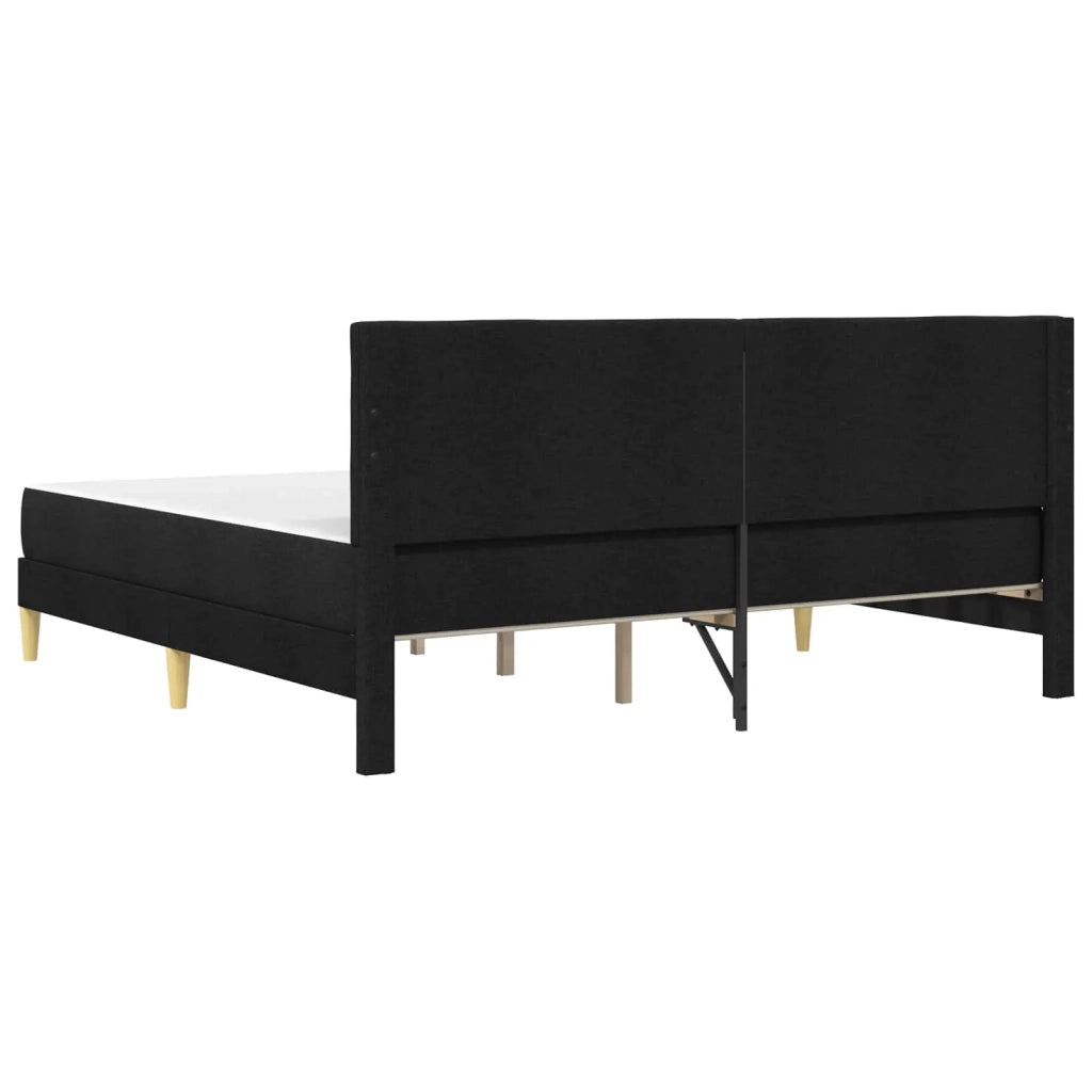 Struttura letto con materasso Nero 200 x 200 cm Tessuto 3415130