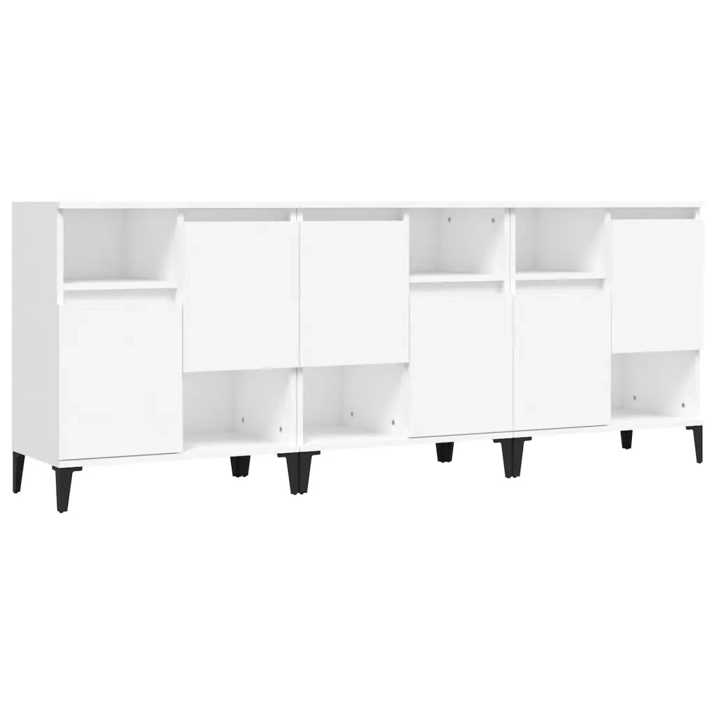 Credenze 3pz Bianche 60x35x70 cm in Legno Multistrato 3185743
