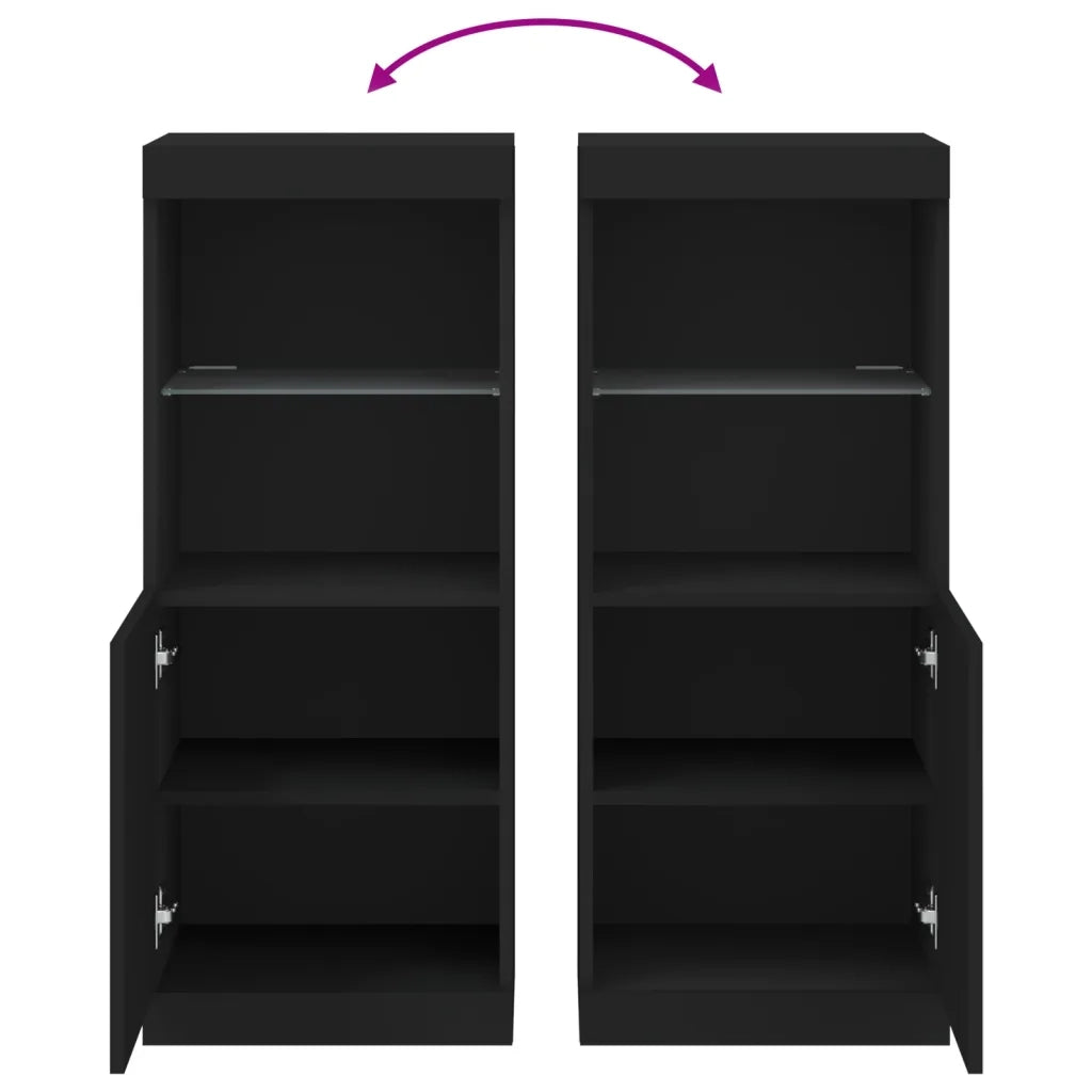 Credenza con Luci LED Nera 41x37x100 cm 836687