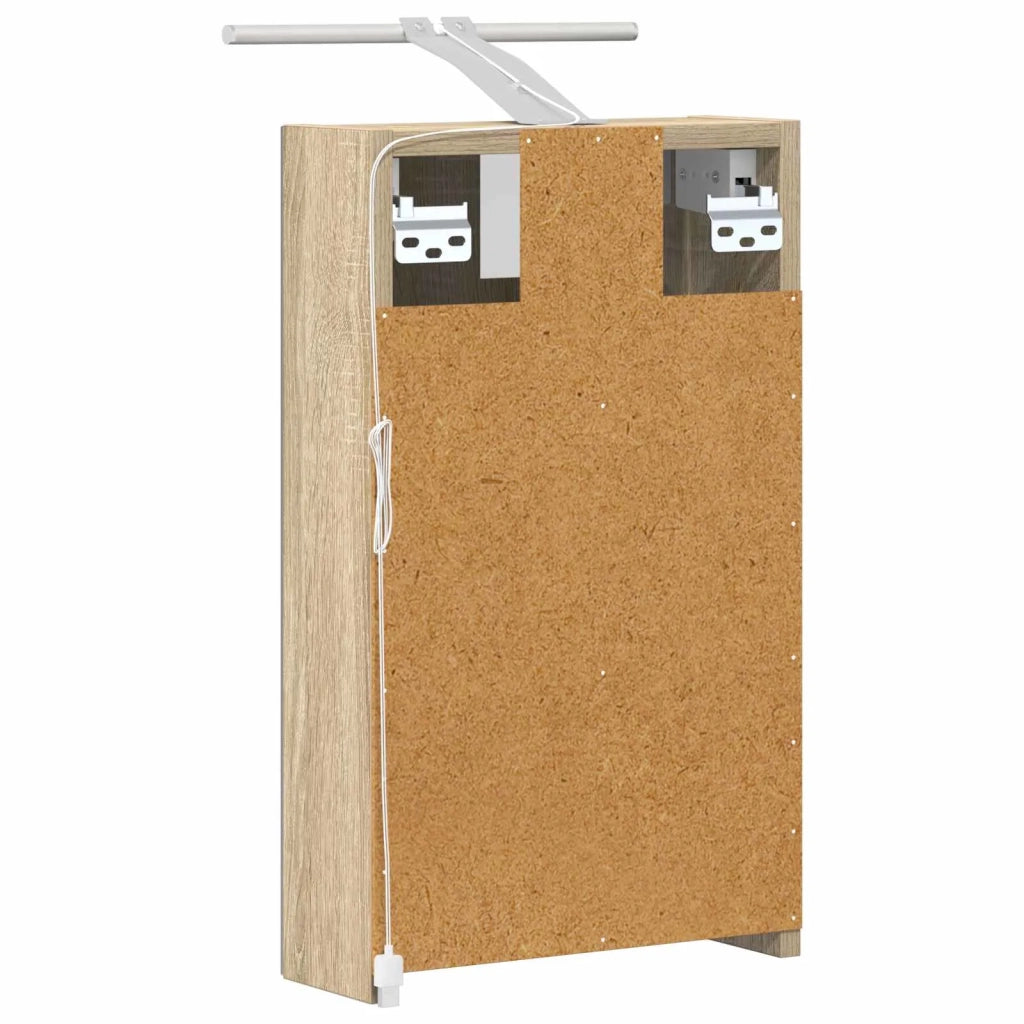 Mobiletto per specchio da bagno Rovere Sonoma 30 x 10,5 x 50 cm