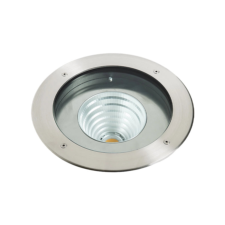 Faretto LED da incasso a terra SETUP 23,3W 46° 3000K IP67 IK09 in acciaio satinato e alluminio - Rossini Group