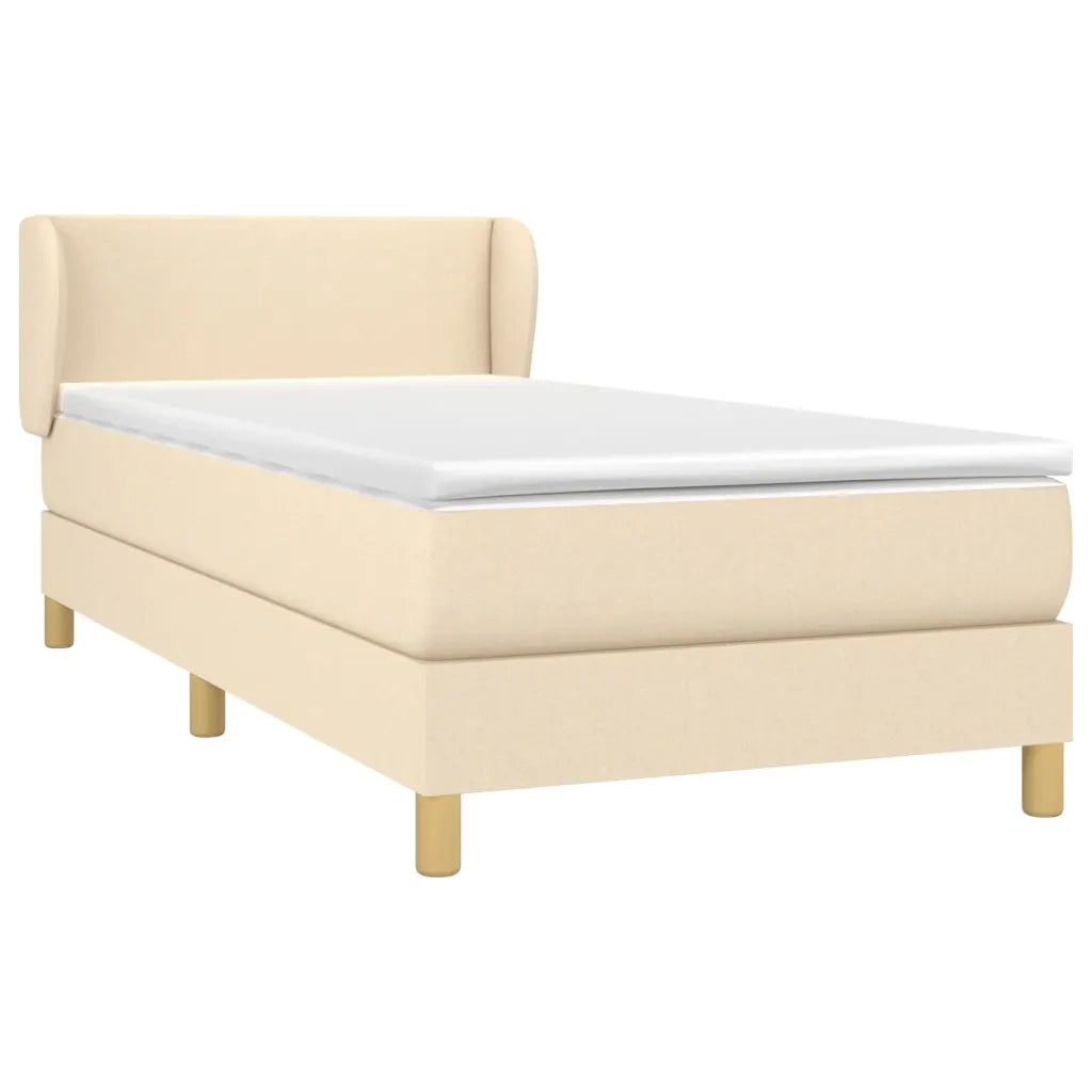 Giroletto a Molle con Materasso Crema 90x190 cm in Tessutocod mxl 98034