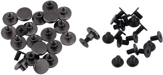 Viti a gancio in ottone - nero - 20 pezzi - 5mm - materiale duraturo