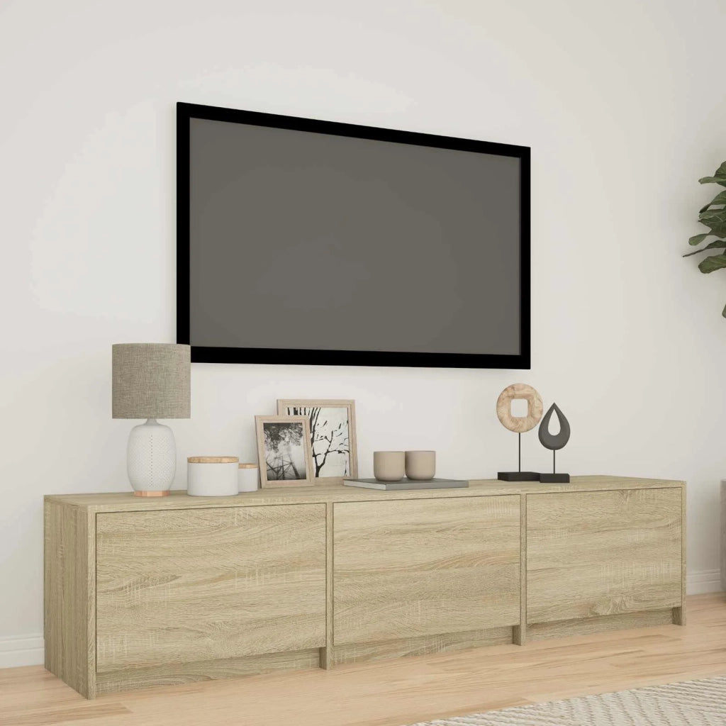 Mobile TV con LED-Credenza per TV Rovere Sonoma 165 x 34 x 40 cm