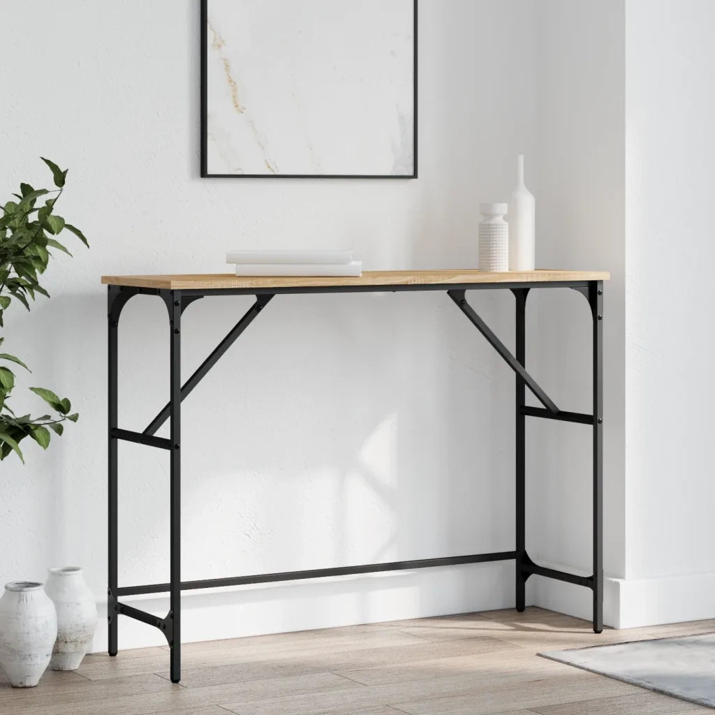 Tavolo Consolle | Tavolo d'Ingresso Rovere Sonoma 100x32x75 cm in Legno Multistrato
