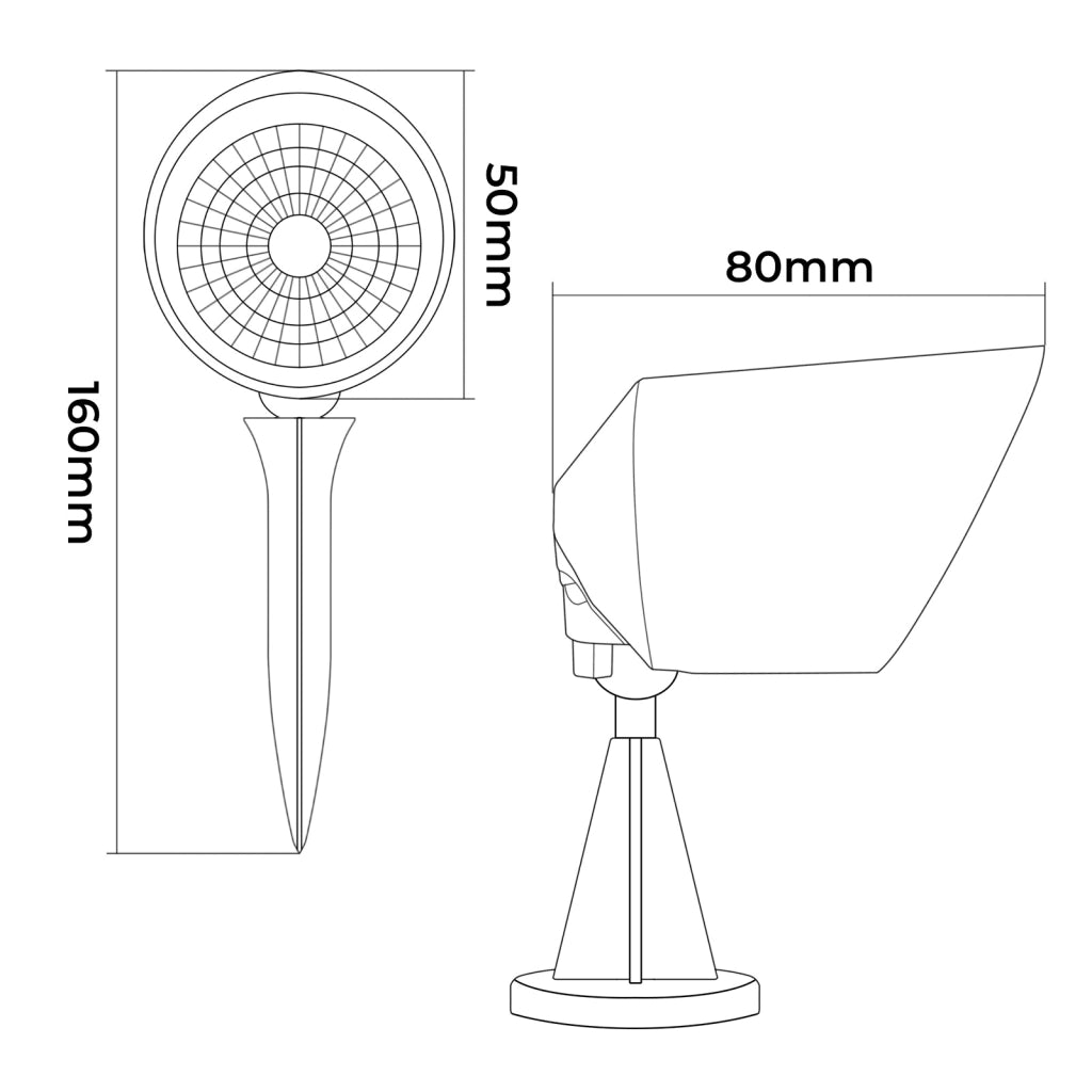 FARETTO LED DA GIARDINO CON PICCHETTO DA TERRA LUCE NATURALE 4000K - ILLUMINAZIONE EFFICIENTE IDEALE PER ESTERNI