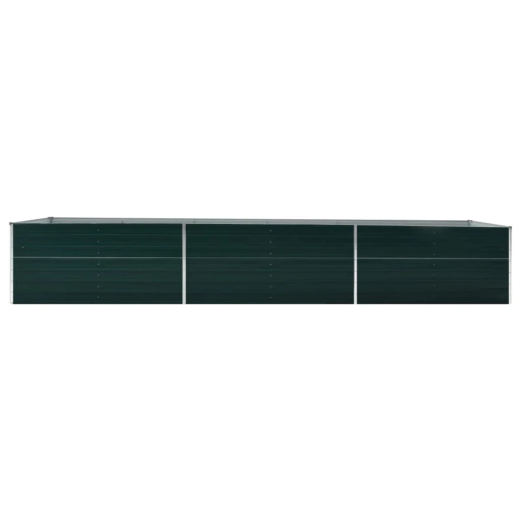 Fioriera rialzata per piante e fiori acciaio zincato 480 x 80 x 45 cm verde 02_0001125