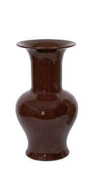Vaso metallo Mondex Roger 15x16,5x31 cm cioccolato 1 pz