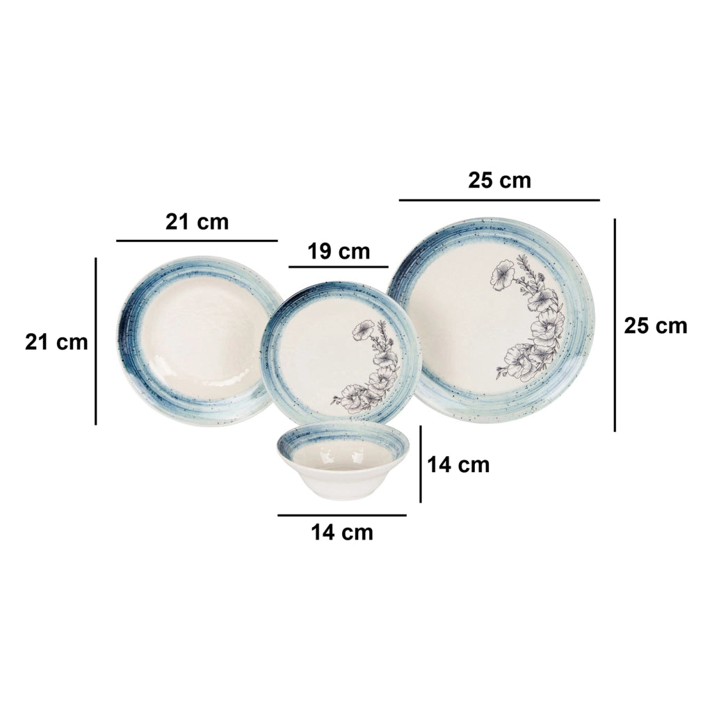 Nisekala, Servizio Piatti set da 24, Multicolore