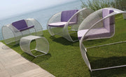 Set da Giardino Divano 2 Poltrone e Tavolino in rete Stirata Ranieri Mercury