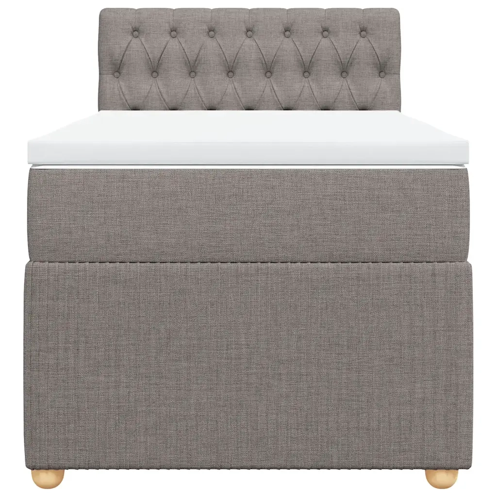 Giroletto a Molle con Materasso Tortora 90x190 cm in Tessuto