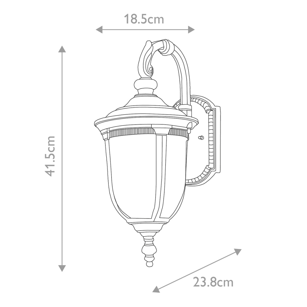 Applique esterna classica Cleveland Elstead E27 60W IP44