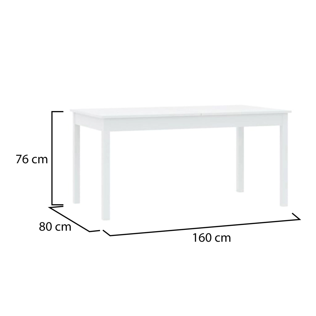 Lireli, Tavolo Allungabile 12 Posti, 160x80x76h cm Bianco