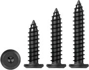 Viti a viti automatiche 20 pezzi - Nero - Viti per mobili - M6 x 40 mm - Alto contenuto di carbonio - Progettate per resistere a shock - Viti per mobili