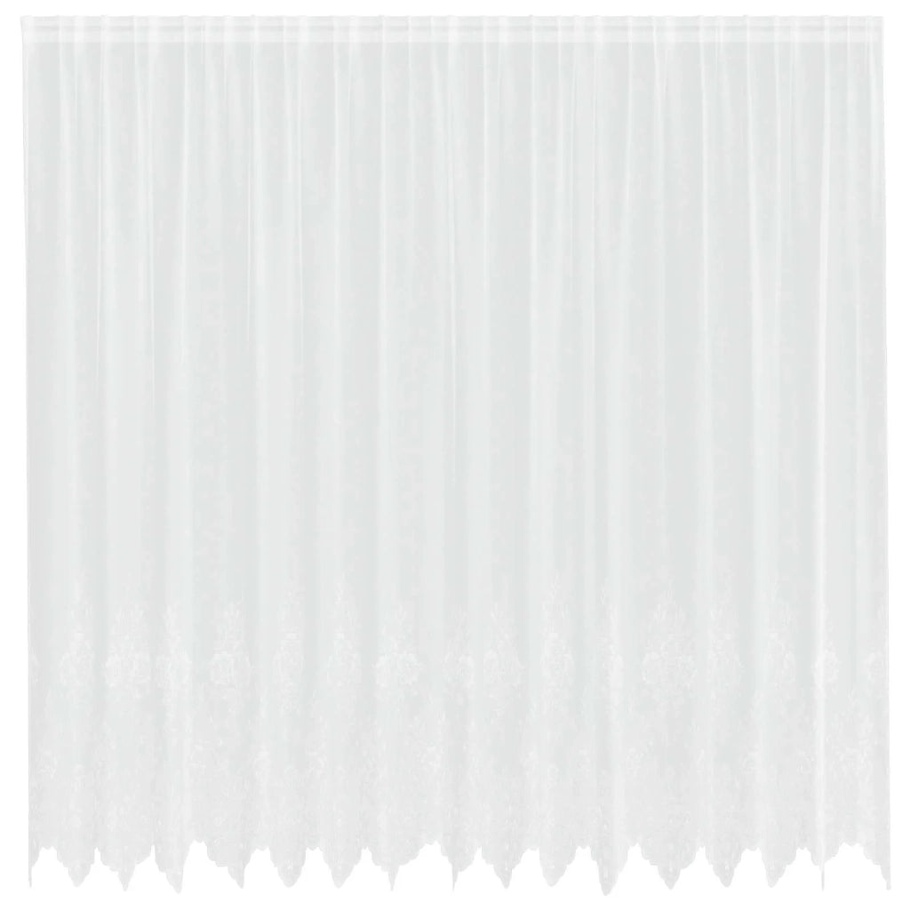 Tenda in Pizzo con tende Bianco 240 x 400 cm Poliestere 4107795