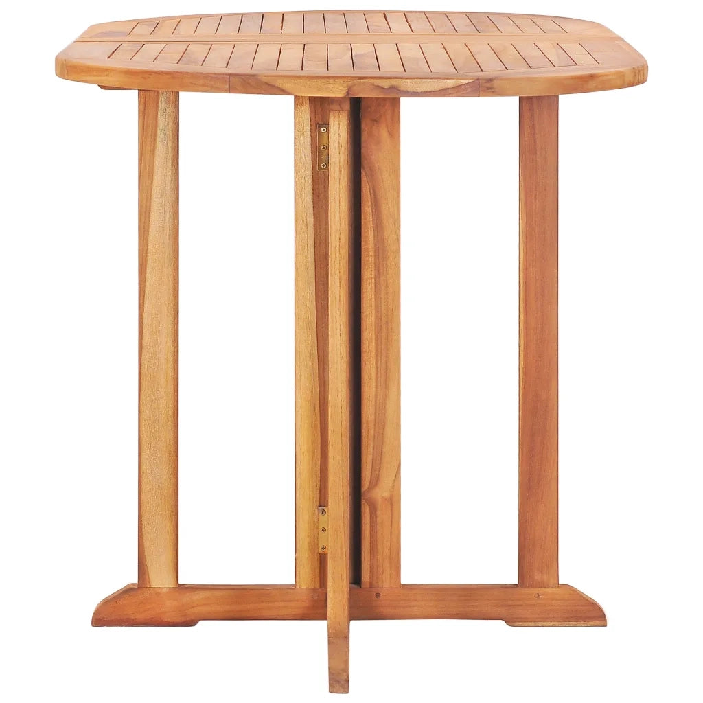 Set da Pranzo da Esterno Pieghevole 5 pz Legno Massello di Teak 49003