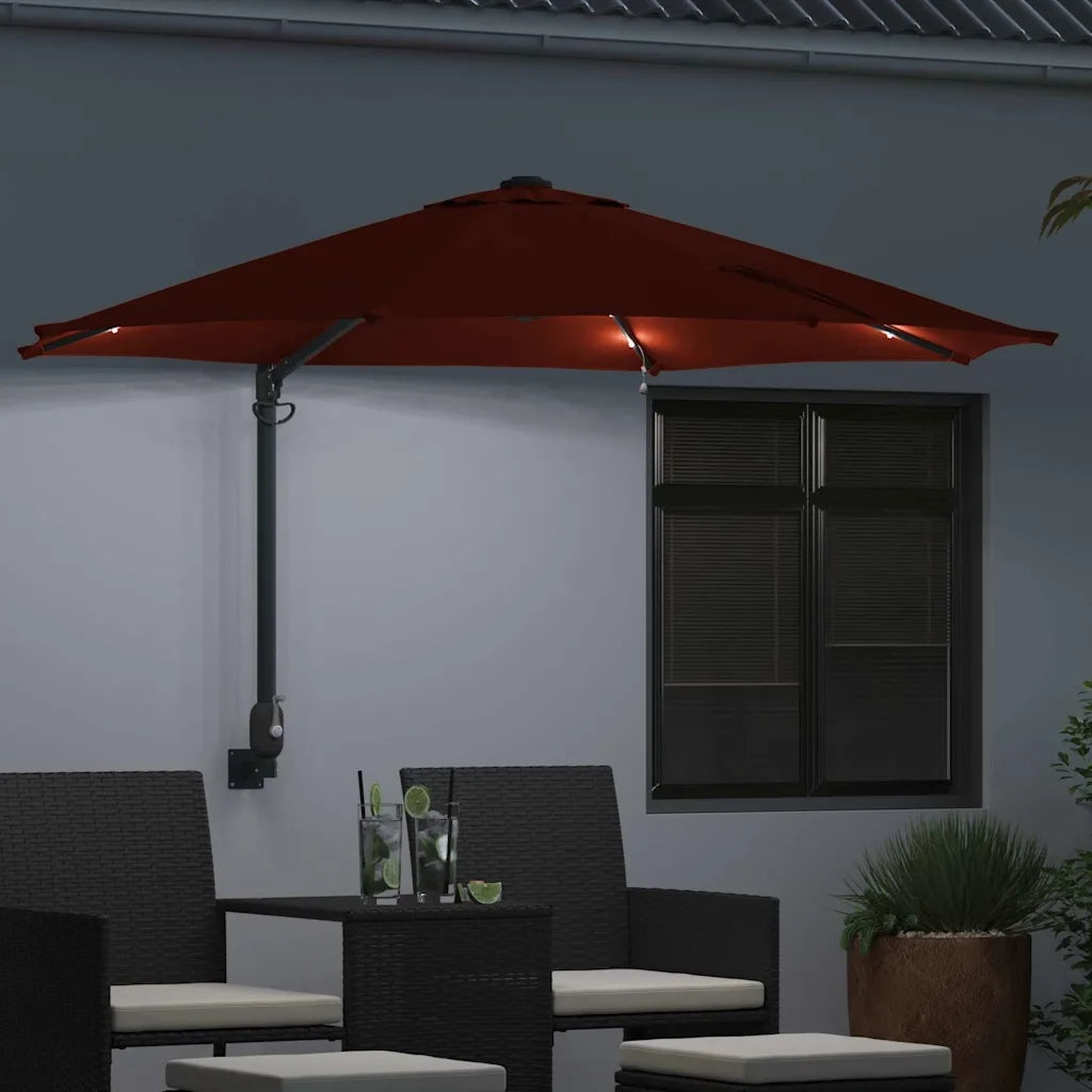 Ombrello da giardino Terracotta 248 x 248 x 148 cm 42003248