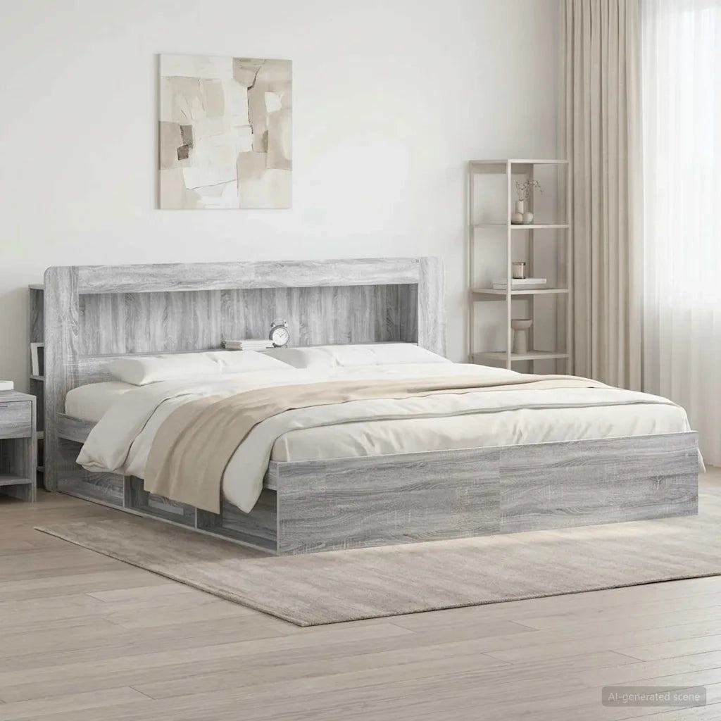 Testata del letto Grigio Sonoma Legno ingegnerizzato