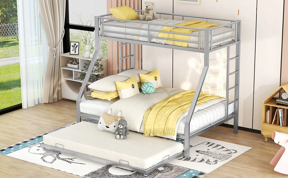 Letto a castello in metallo - Xylo - 90(140)x200cm - Argento