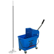 Secchio Lavatoio con Scolapiatti e Ruote ¨C Zephmum ¨C 45x26,5x70 cm Blu