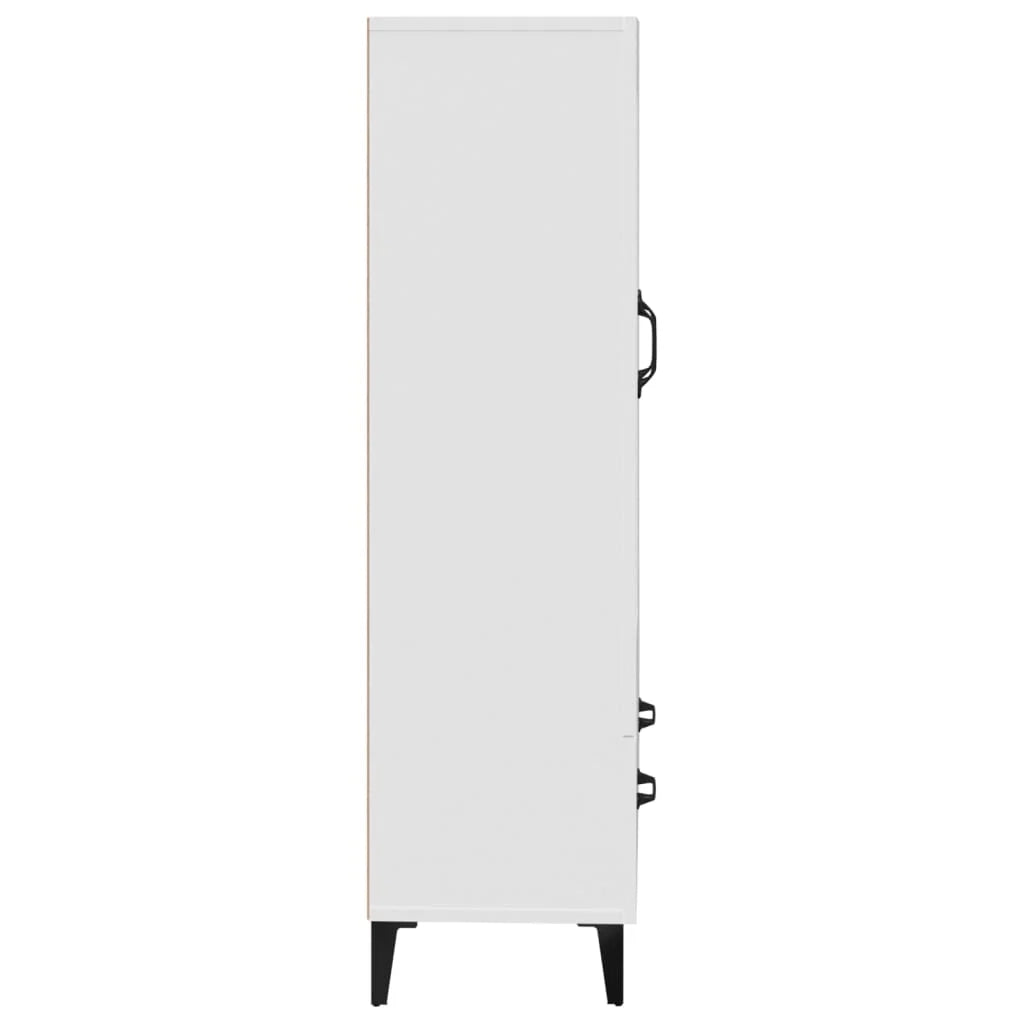 Buffet credenza cassettiera mobile contenitore organizer cucina soggiorno soggiorno alto 70 x 31 x 115 cm derivati ​​del legno bianco 02_0032761