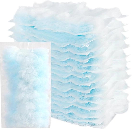 Set di capi di pennello per plumeau elettrico - 15 pezzi per mobili auto coperte - blu e bianco - 15 cm Plumeau
