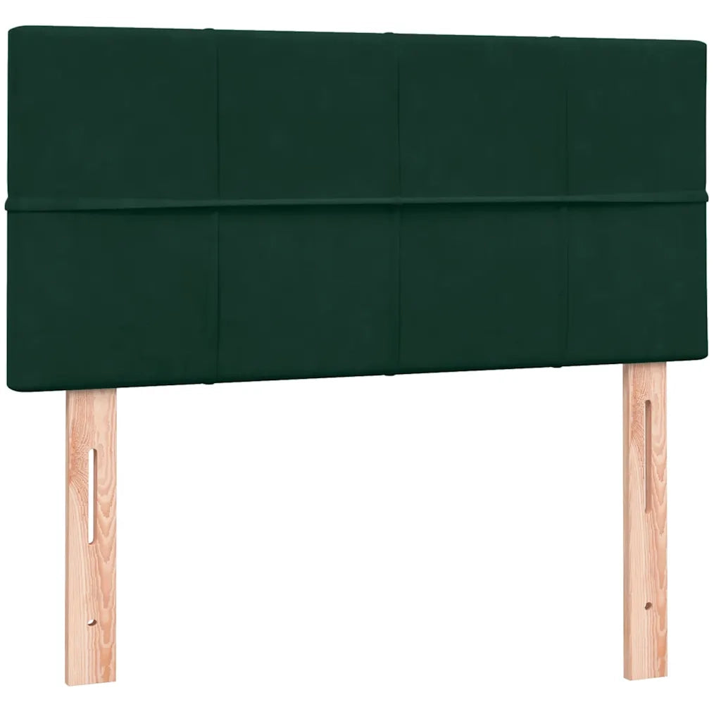 Giroletto a Molle con Materasso Verde Scuro 80x220 cm Velluto 3316236