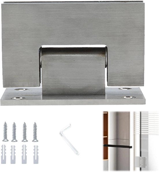 Scharniere in acciaio inossidabile per porte di vetro, 304 acciaio inossidabile, chiusura per vetro, porte da bagno, hotel, bagno
