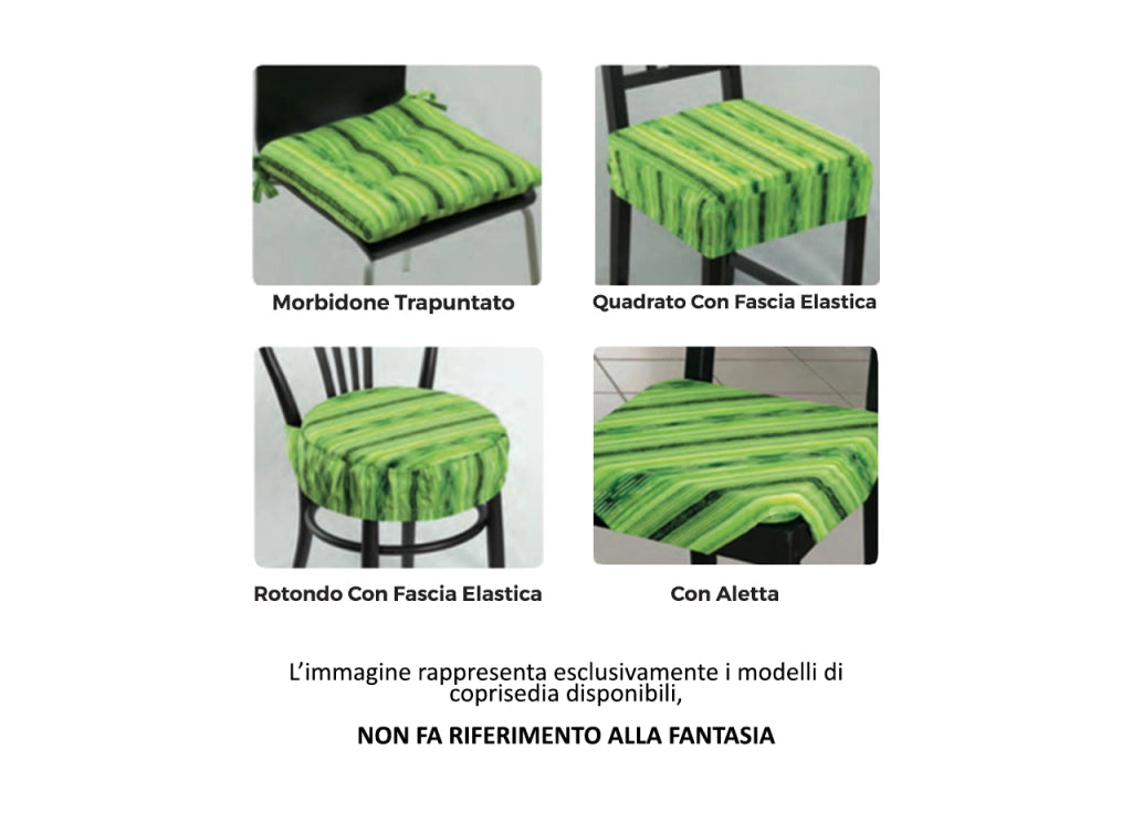 Set Cuscini Coprisedia Imbottiti Cinigliati Sfoderabili Modello Limoni Gialli - Fascia Rotonda 2Pz - Limoni