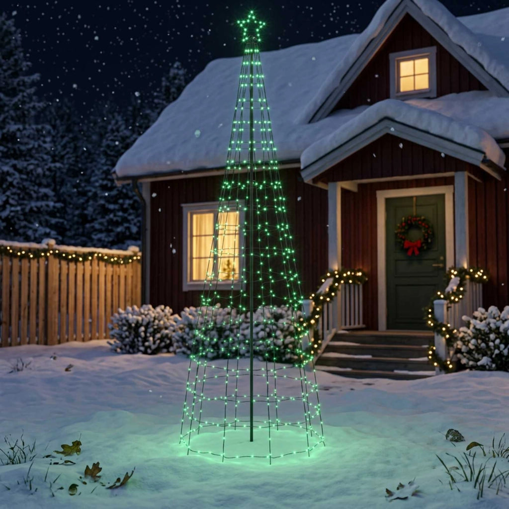 Albero di Natale LED 300 cm 390 LED RGB Acciaio RGB 42050823