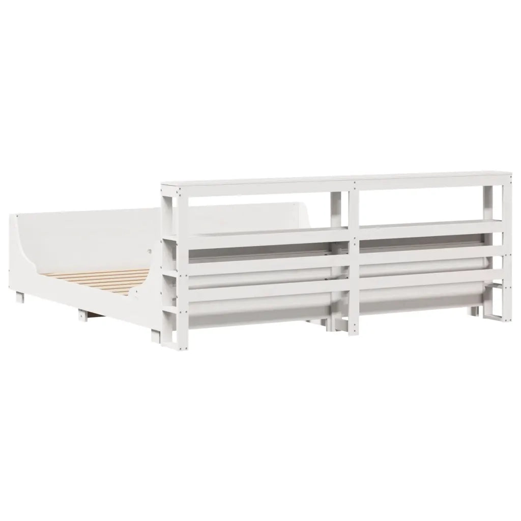 vidaXL Letto senza Materasso Bianco 180x200 cm Legno Massello di Pino
